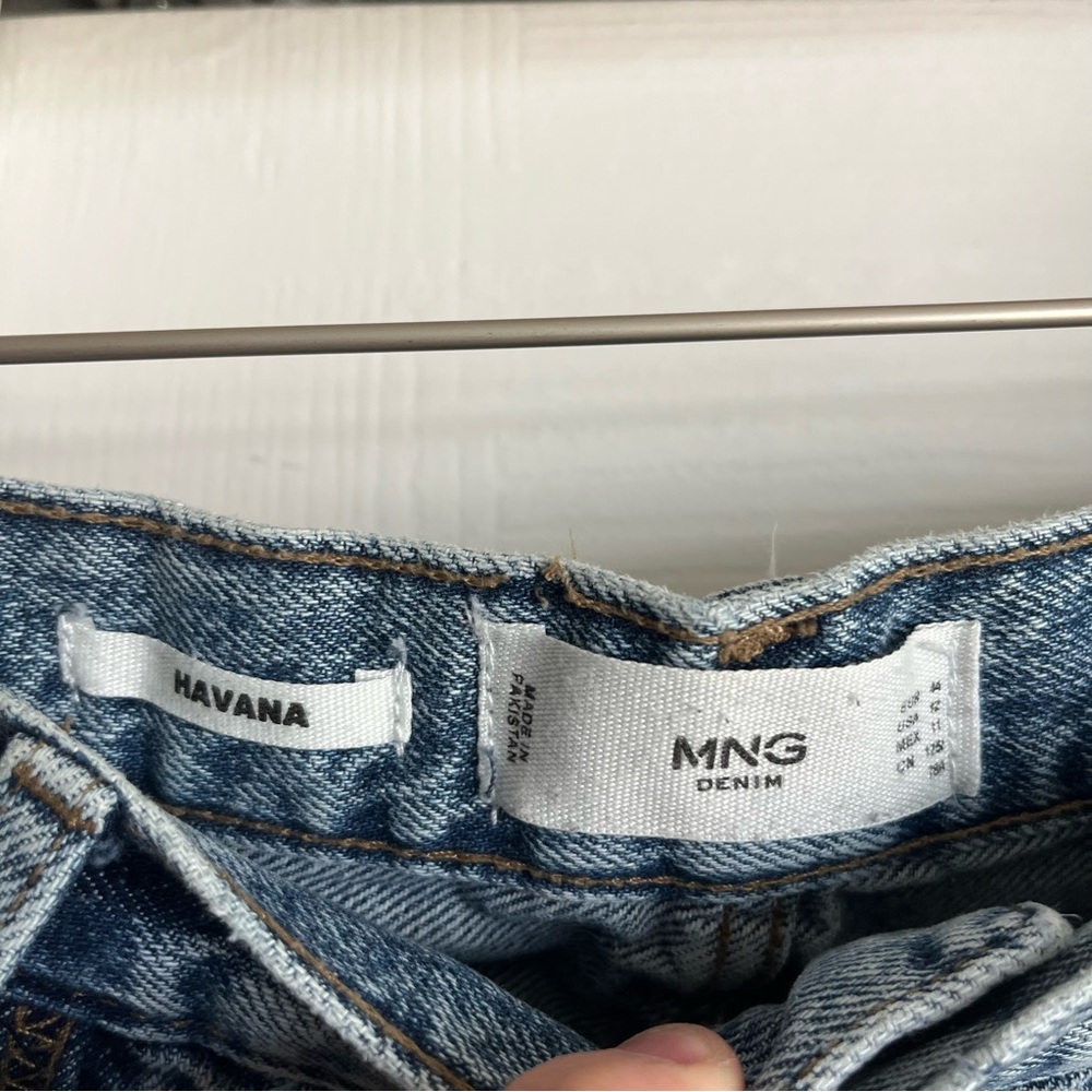 MANGO MNG • Havana High Waisted Mid Cropped Straight Jeans - Picture 6 of 9
